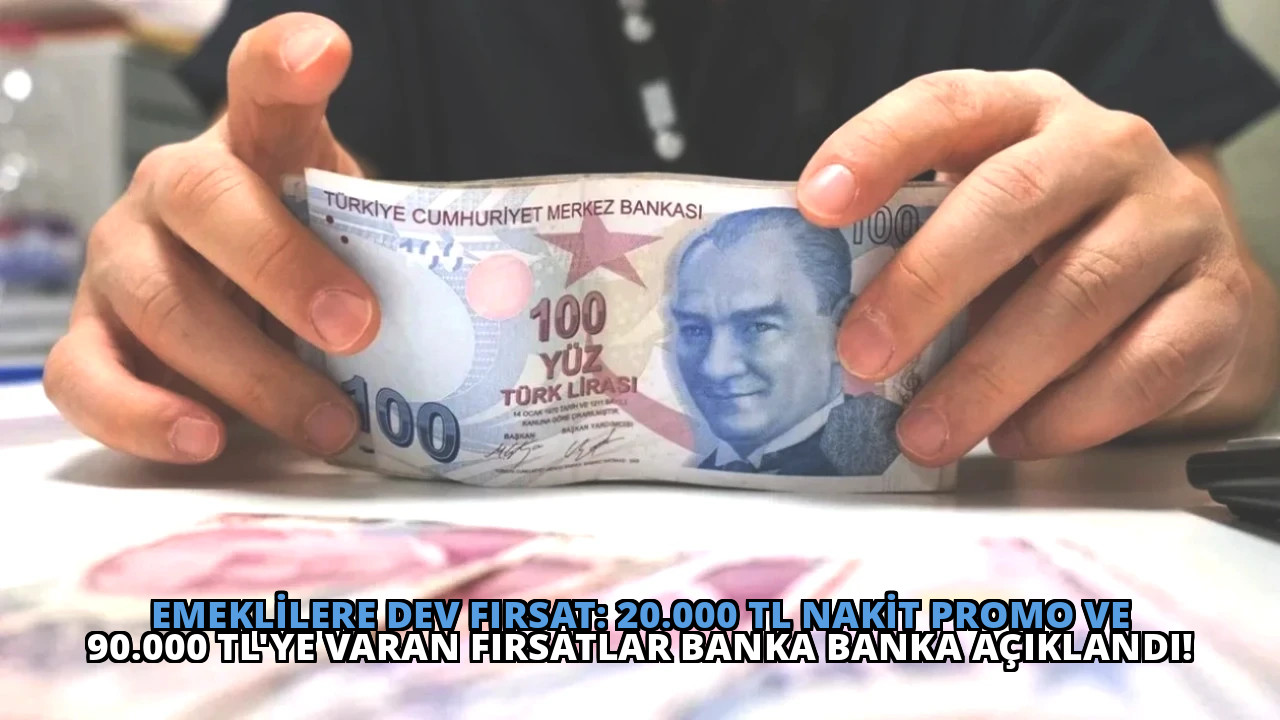 Emeklilere Dev Fırsat: 20.000 TL Nakit Promo ve 90.000 TL’ye Varan Fırsatlar Banka Banka Açıklandı!