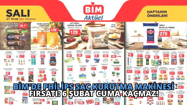 BİM’de Philips Saç Kurutma Makinesi Fırsatı: 6 Şubat Cuma Kaçmaz!