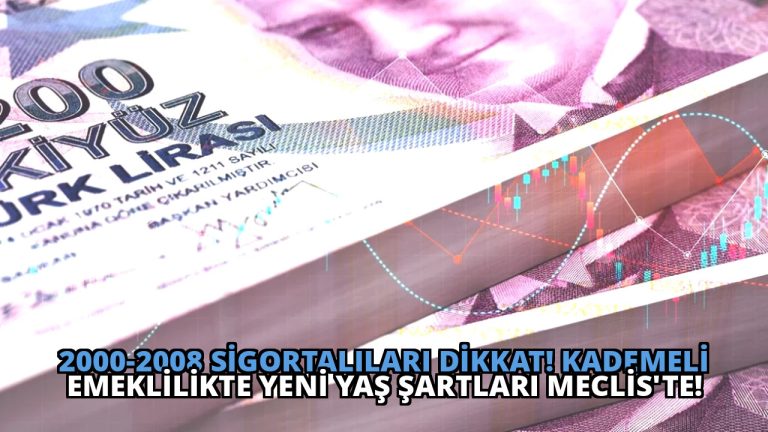 2000-2008 Sigortalıları Dikkat! Kademeli Emeklilikte Yeni Yaş Şartları Meclis’te!